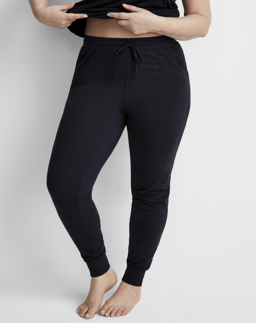State of Day Women Jogger Pajama Pants Black Size M